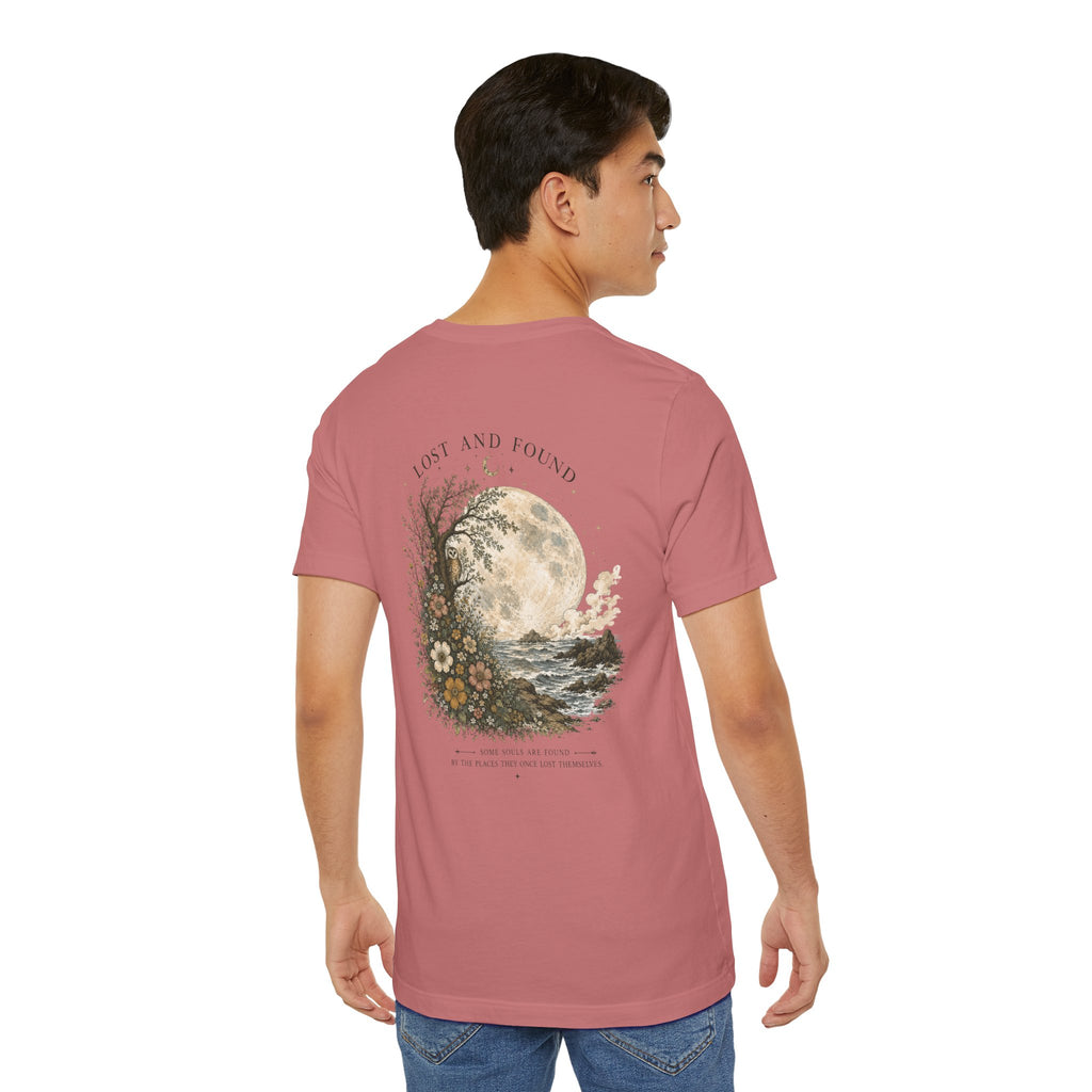 Lost and Found | Vintage T-shirt met maan- en bloemenprint