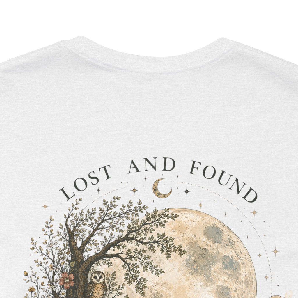 Lost and Found | Vintage T-shirt met maan- en bloemenprint