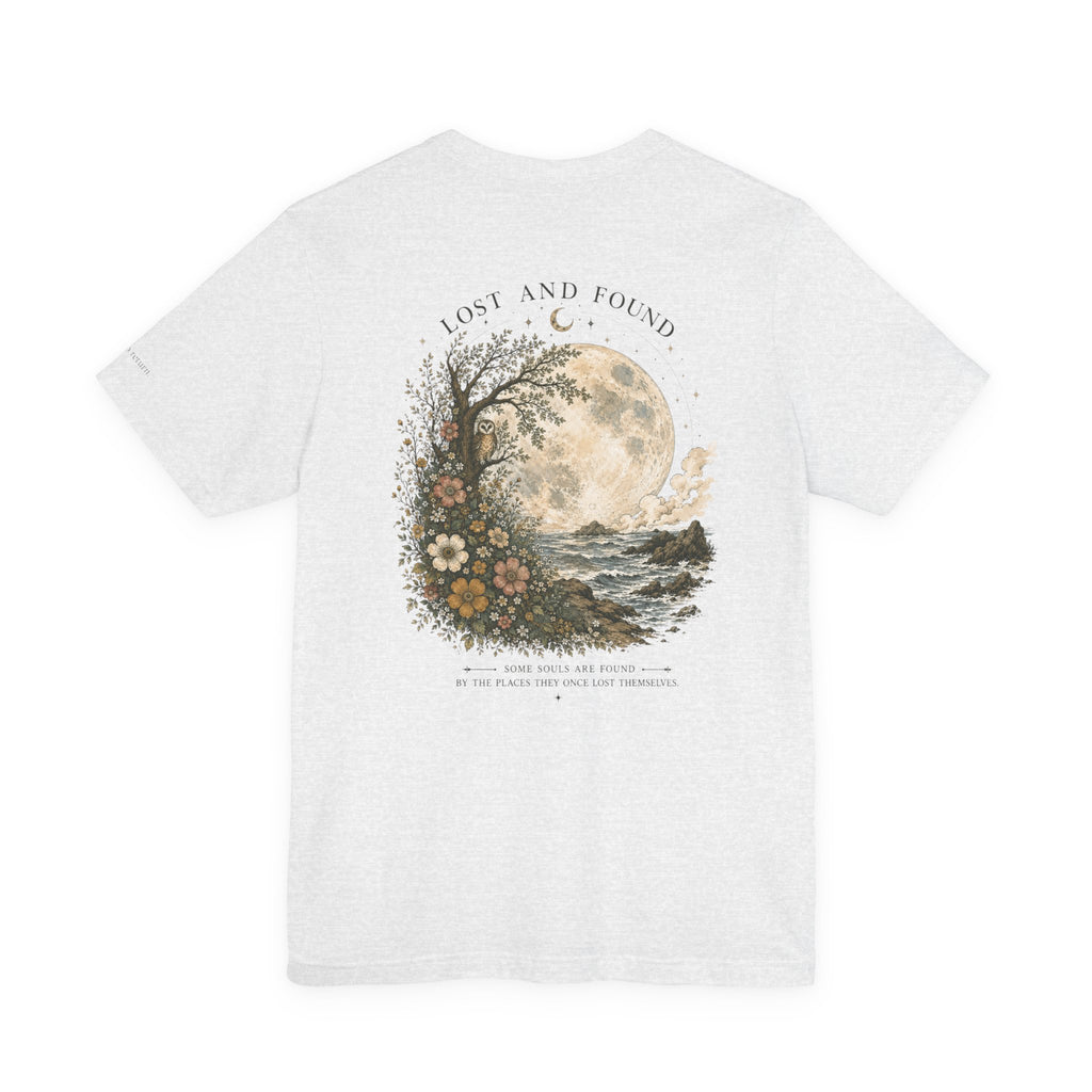 Lost and Found | Vintage T-shirt met maan- en bloemenprint