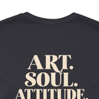 Art. Soul. Attitude. Stretch. | Lotus | Unisex Tee | Stretch.