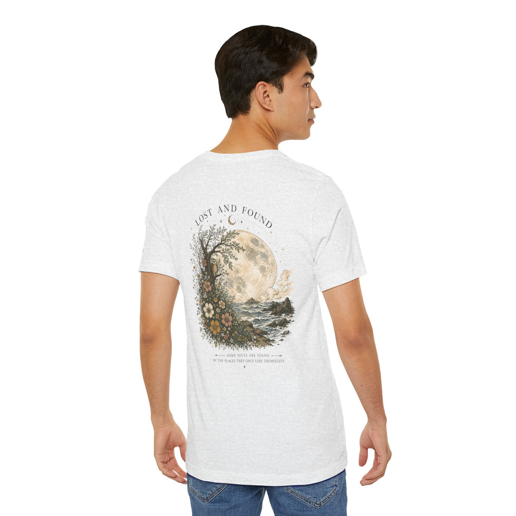 Lost and Found | Vintage T-shirt met maan- en bloemenprint