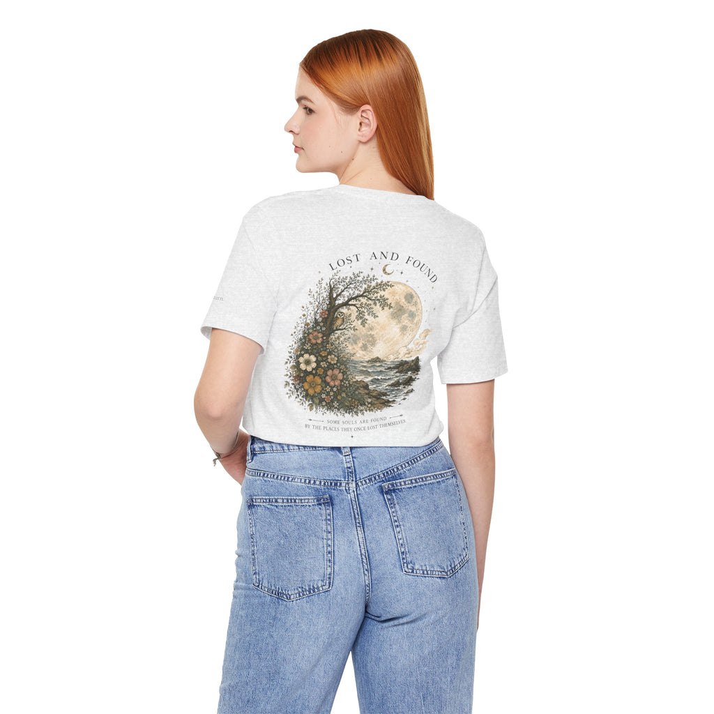 Lost and Found | Vintage T-shirt met maan- en bloemenprint