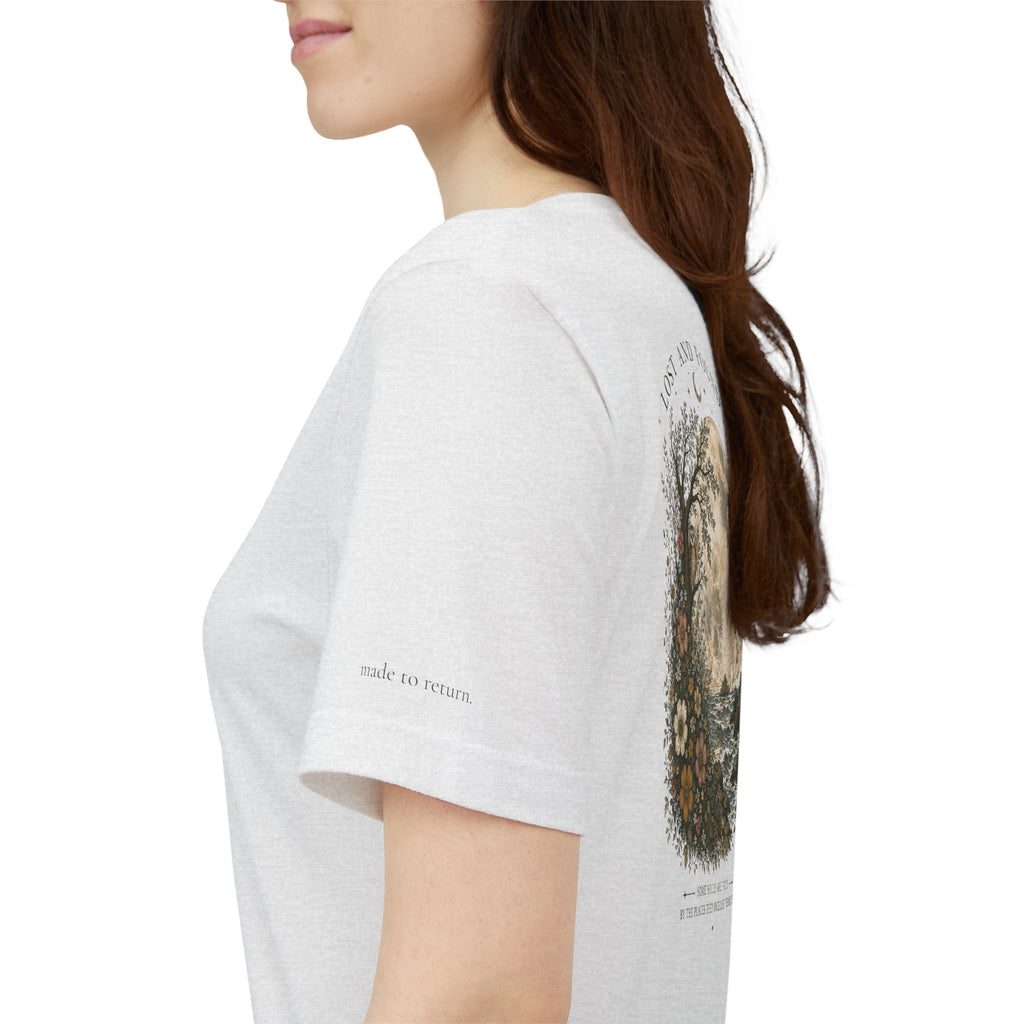Lost and Found | Vintage T-shirt met maan- en bloemenprint