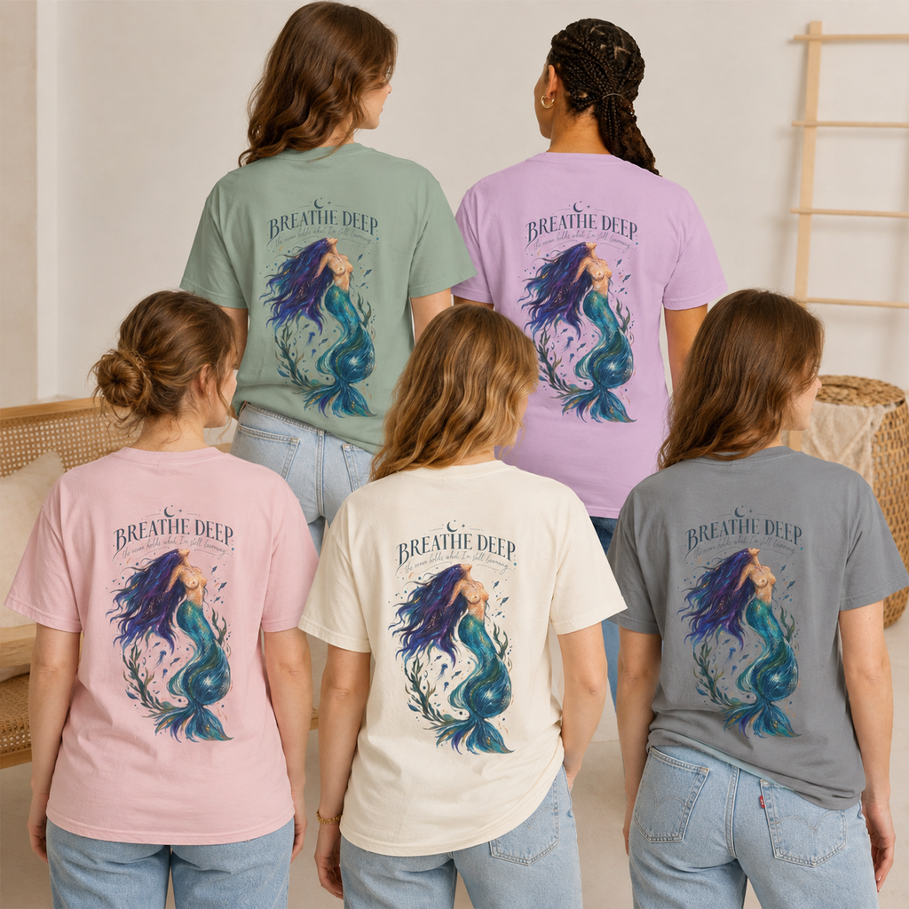 Breathe Deep Mermaid Tee | Mémora Luna